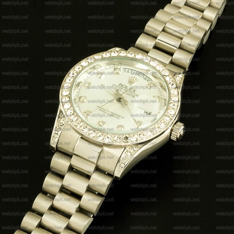Rolex Oyester Perpetual Day Date II - Diamonds White